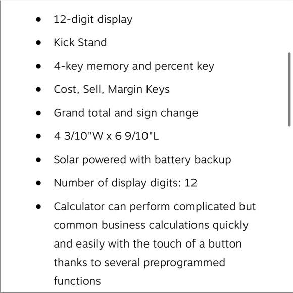 🔵 3/ $15 - Sharp 12-Digit Display Calculator - Perfect For Work or Home - Picture 7 of 7